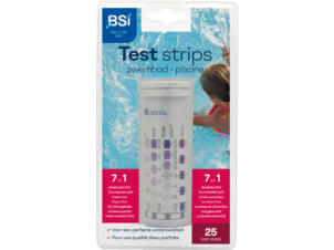 BSI 7 en 1 tigettes d'analyse pratiques bassin/piscine 25 pièces