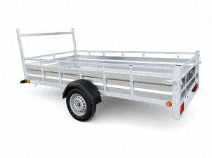 Aanhangwagen 300x132 cm aluminium 1-assig