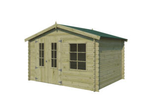 Gardenas Alaska houten tuinhuis 325x265x220 cm blokhut geïmpregneerd