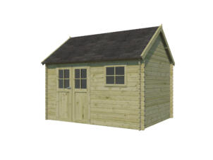 Woodlands Birmingham L houten tuinhuis 385x295x318 cm blokhut geïmpregneerd
