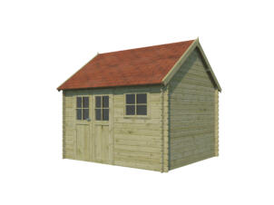 Woodlands Bristol L houten tuinhuis 355x320x328 cm blokhut geïmpregneerd