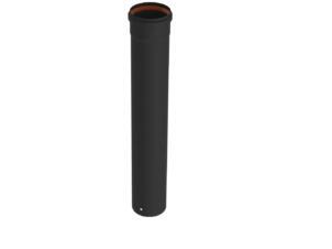 Saninstal Buis voor pelletkachel 80mm 50cm zwart