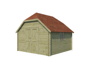 Woodlands Cardiff L abri de jardin en bois 355x355x315 cm chalet imprégné
