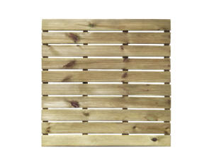 Cartri Dalle de jardin 100x100x3 cm 1m² bois de pin