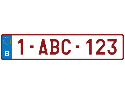 Double de plaque d’immatriculation européenne 52x11 cm plexi