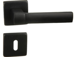Easy Fix deurklinkset op rozet aluminium zwart