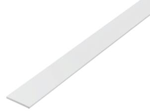 Eco profiel plat 25x2 200cm PVC wit
