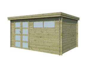 Gardenas Ervik III houten tuinhuis 415x295x219 cm blokhut geïmpregneerd anticondensbescherming