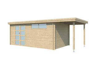 Gardenas Ervik IV abri de jardin en bois 505x295x219 cm chalet + extension 150cm