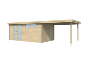 Gardenas Ervik IV abri de jardin en bois 505x295x219 cm chalet + extension 300cm