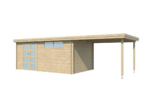 Gardenas Ervik IV abri de jardin en bois 505x295x219 cm chalet + extension 300cm