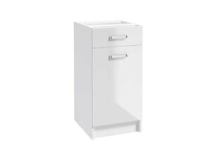 First meuble bas 40cm 1 porte 1 tiroir blanc