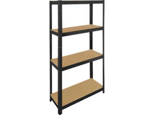 Practo Home Heavy Duty opbergrek 150x75x30 cm metaal/hout zwart