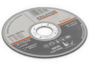 Kreator KRT070410 disque à tronçonner 115x1x22 mm inox/métal 4+2 pièces