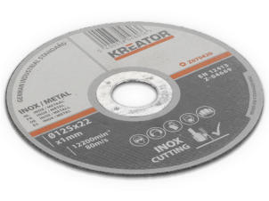 Kreator KRT070420 disque à tronçonner 125x1x22 mm inox/métal 4+2 pièces