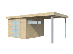 Woodlands Kyoto I abri de jardin 295x295x235 cm bois + extension 285cm