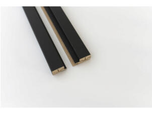 Latt afwerkprofiel set mat zwart