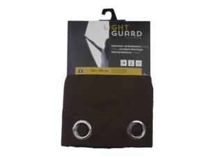 Light Guard Light Guard thermisch gordijn verduisterend 140x280 cm ring espresso