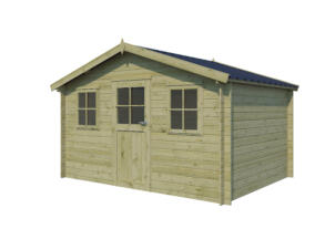 Gardenas Munchen abri de jardin en bois 385x295x248 cm chalet imprégné protection anticondensation