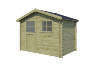 Gardenas Napels M houten tuinhuis 295x205x235 cm blokhut geïmpregneerd anticondensbescherming