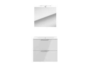 Nova Pack badkamermeubel 60cm 2 lades hoogglans wit