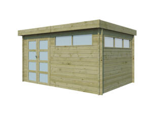 Woodlands Ottawa II abri de jardin en bois 415x295x230 cm chalet imprégné isolation toit