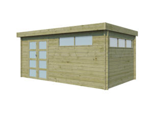 Woodlands Ottawa IV abri de jardin en bois 505x295x230 cm chalet imprégné protection anticondensation