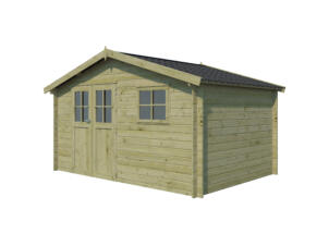 Gardenas Palermo L houten tuinhuis 415x295x248 cm blokhut geïmpregneerd anticondensbescherming