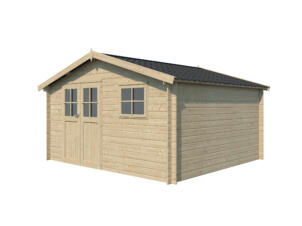 Gardenas Palermo XL houten tuinhuis 415x385x248 cm blokhut anticondensbescherming