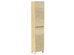 Aquatrends Palm meuble colonne 35cm 2 portes chêne clair