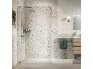 Sealskin Pure A3 douche à l'italienne 120x200 cm verre clair argent brillant