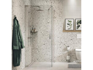 Sealskin Pure paroi latérale pour combinaison avec porte de douche pivotante 120x200 cm verre clair argent brillant