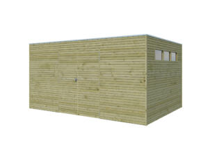Woodlands QB III houten tuinhuis 420x300x216 cm met dubbele deur hout geïmpregneerd