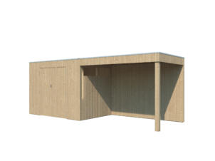 Woodlands QBV S houten tuinhuis 298x198x220 cm blokhut + extensie 302cm