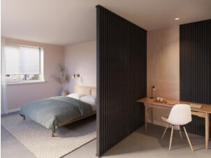 CanDo Roomdivider vloer/plafond profiel 90 MDF lava eiken 1 set