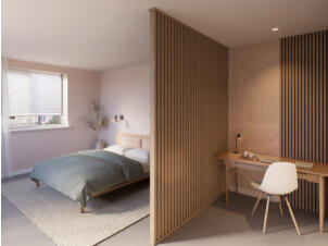 CanDo Roomdivider vloer/plafond profiel 90 MDF natuur eiken 1 set