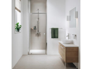 Sealskin Seev douchedraaideur voor nis of met zijwand 90x195 cm helder glas hoogglans zilver