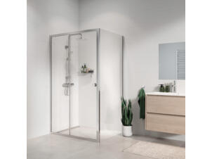 Sealskin Seev paroi latérale pour combinaison avec douche porte pivotante 90x195 cm verre clair argent brillant