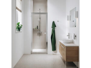 Sealskin Seev porte coulissante/pivotante de douche pour combinaison avec paroi latérale 90x195 cm verre clair argent brillant