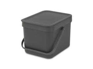 Brabantia Sort & Go vuilbak 6l donkergrijs
