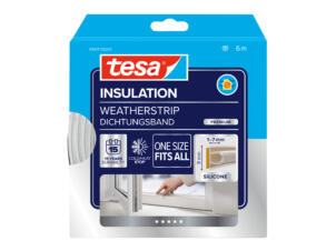 Tesa Super-Flex tochtstrip 6m 0,9cm transparant