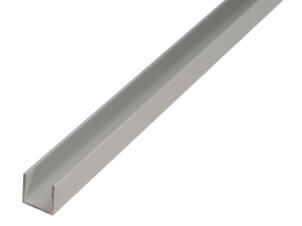 U-profiel aluminium zilver 12x8.6x12x1.3 mm 100cm