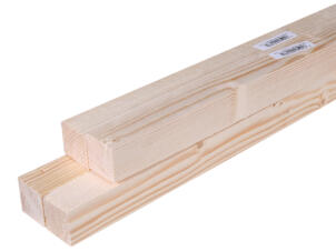Vurenhout ruw 38x38 mm 300cm