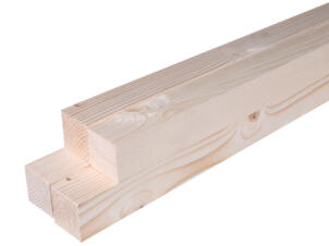 Vurenhout ruw 46x46 mm 300cm