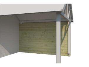 Gardenas achterwand 385cm voor extensie Bristol geïmpregneerd