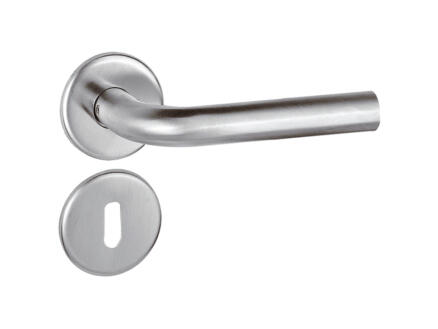 Linea Bertomani deurklinkset op rozet 19mm inox