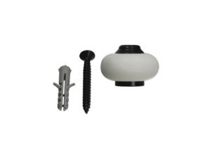 Mack deurstop met rubber 30mm zwart