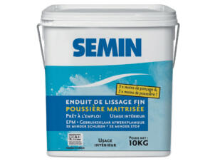 Semin enduit de lissage poussière maîtrisée 10kg