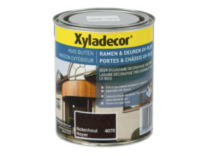 Xyladecor houtbeits ramen & deuren UV-plus 0,75l notenhout