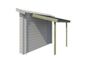 Gardenas houtstapelplaats met stalen dak 140x170 cm geïmpregneerd